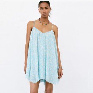 ✨NWT ZARA Sweet Pleated Printed Babydoll Dress